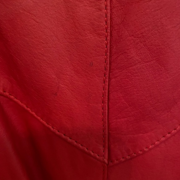 Fingerhut Fashions red leather men’s jacket size large - Picture 14 of 16